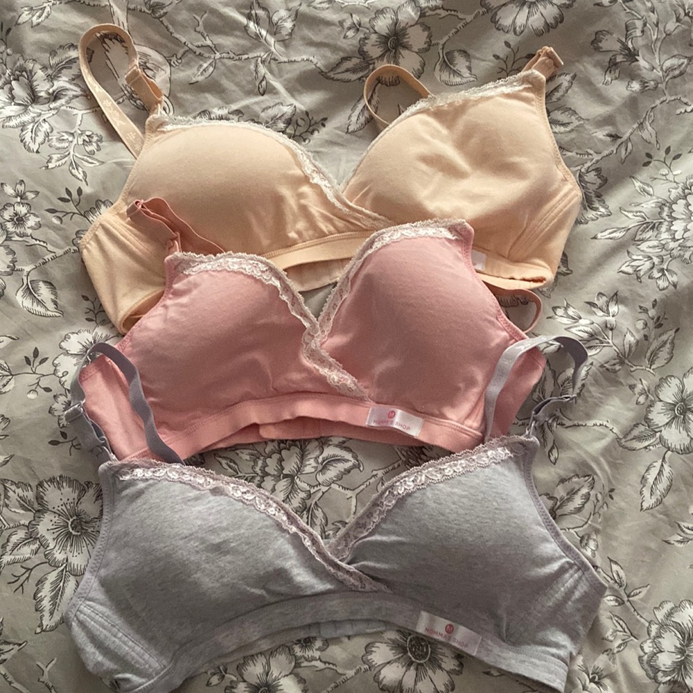 Breast feeding bras set of 3 XXl